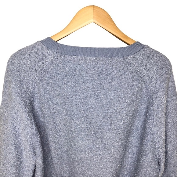 Warm and Cozy by Poof Pullover Textured Long Sleeve Size Large Blue - Picture 4 of 8
